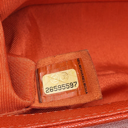 CHANEL Caviar Skin Matelasse Boy Chanel 20 Chain Shoulder Pink Orange Silver-Tone Hardware, Pre-Owned