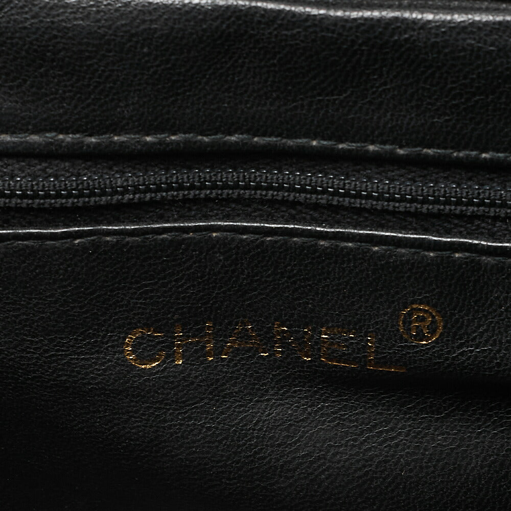 CHANEL Caviar Skin Biju Coco Mark Round Flap One-Shoulder Bag Black Gold-Tone Hardware, Pre-Owned