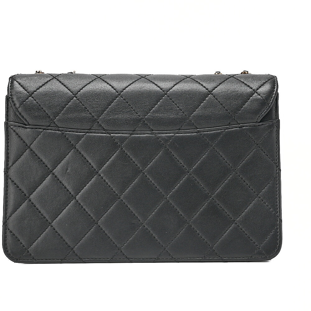 CHANEL Chanel Matelasse Beauty Lock Chain Shoulder Calfskin Black Gold-Tone Hardware, Pre-Owned