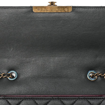 CHANEL Chanel Matelasse Beauty Lock Chain Shoulder Calfskin Black Gold-Tone Hardware, Pre-Owned