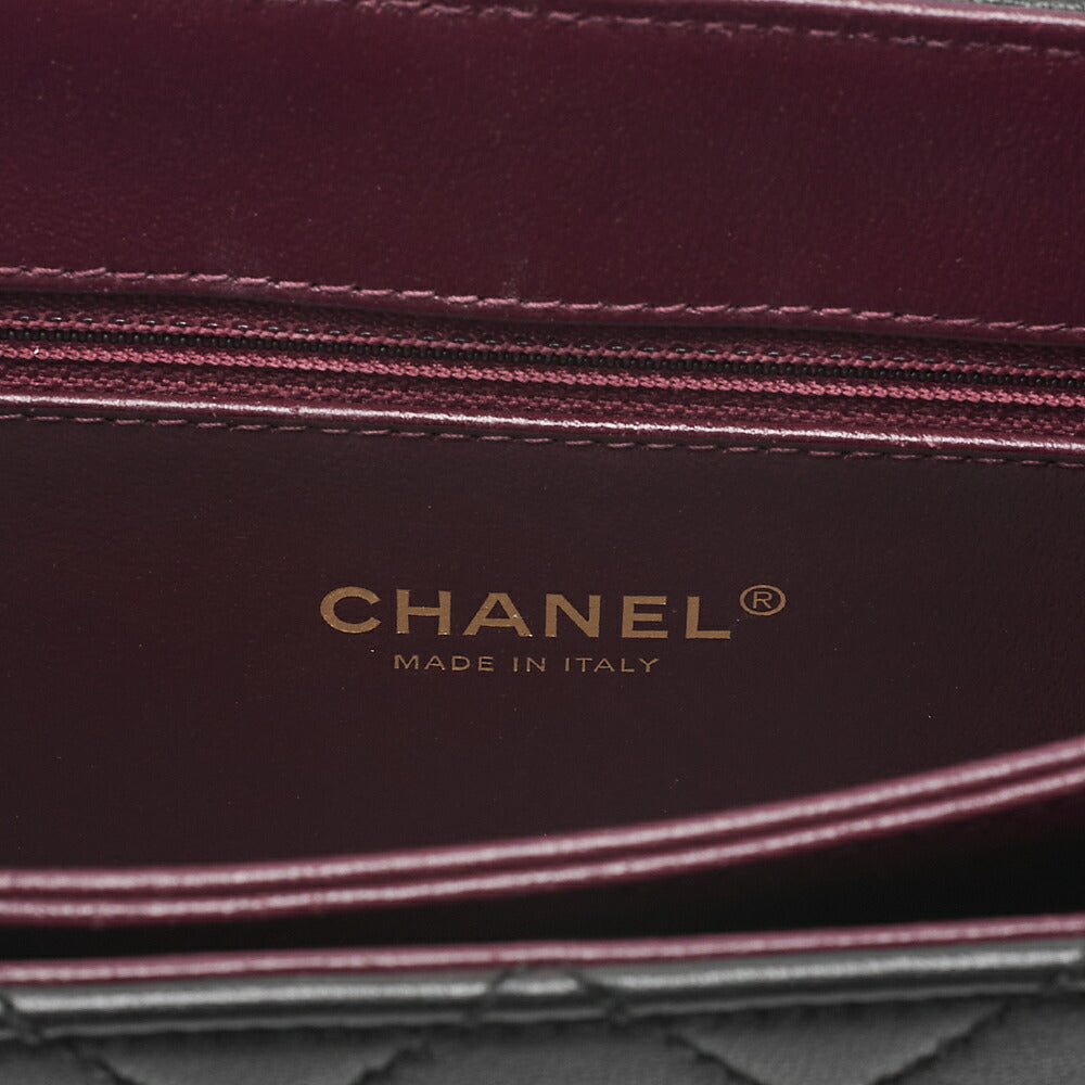 CHANEL Chanel Matelasse Beauty Lock Chain Shoulder Calfskin Black Gold-Tone Hardware, Pre-Owned