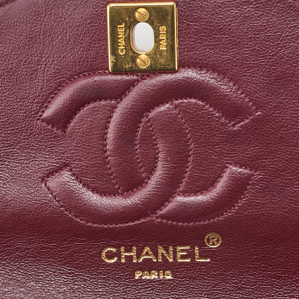 CHANEL Shoulder Bag Mini Matelasse 17cm Lambskin Half Round Flap Black Gold-Tone Hardware, Pre-Owned