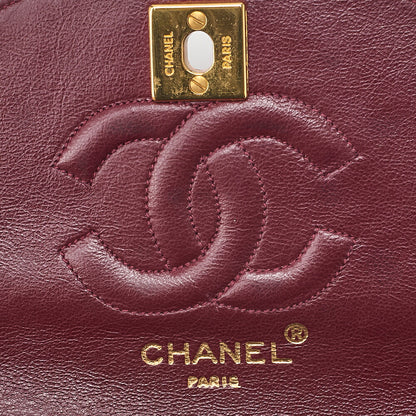 CHANEL Shoulder Bag Mini Matelasse 17cm Lambskin Half Round Flap Black Gold-Tone Hardware, Pre-Owned