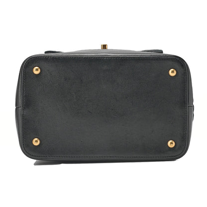 CHANEL Vanity Coco Mark 2-Way Chain Shoulder Caviar Skin x Lamb Black Gold-Tone Hardware, Pre-Owned