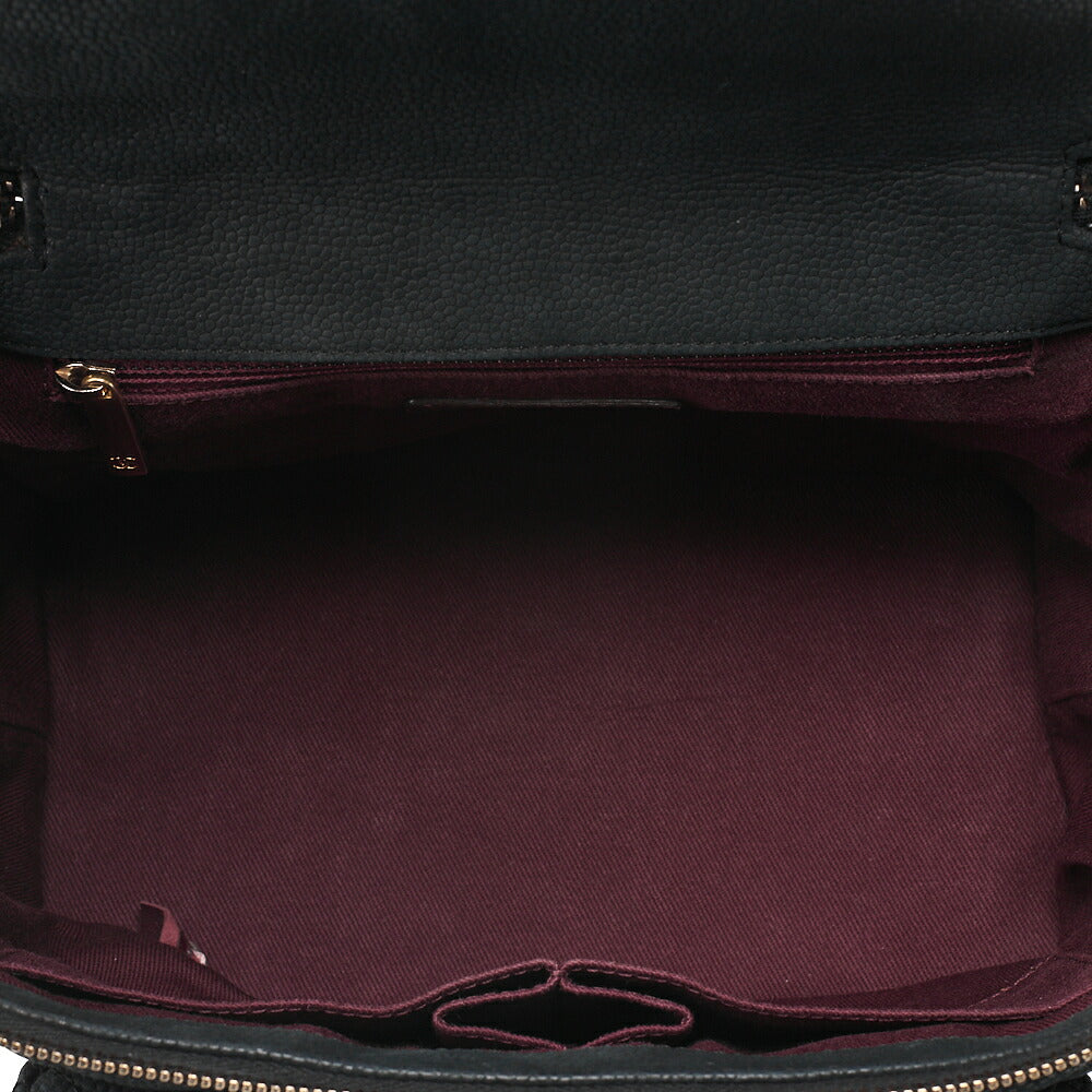 CHANEL Vanity Coco Mark 2-Way Chain Shoulder Caviar Skin x Lamb Black Gold-Tone Hardware, Pre-Owned