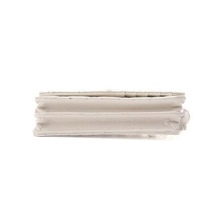 CHANEL Minimatrasse Fake Pearl Pearl Chain Wallet Lambskin White Gold-Tone Hardware, Pre-Owned