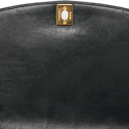 CHANEL Lambskin Matelasse Diana Flap Chain Shoulder Black Gold-Tone Hardware, Pre-Owned