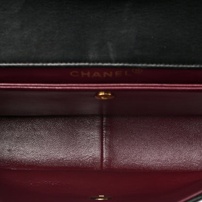 CHANEL Lambskin Matelasse Design Flap Single Chain Shoulder Black Gold-Tone Hardware, Pre-Owned