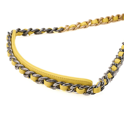 CHANEL Matelasse Chanel 19 Tweed 2-Way Chain Shoulder Yellow Gold X Silver-Tone Hardware, Pre-Owned