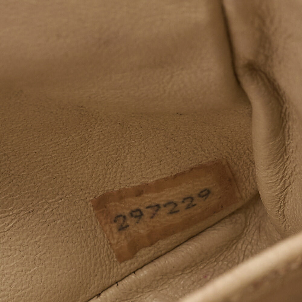CHANEL Lambskin Matelasse Double Flap 23cm Chain Shoulder Beige Gold-Tone Hardware, Pre-Owned