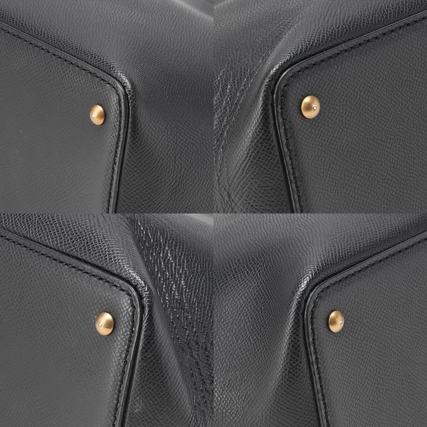 CHANEL Tote Bag Tortoiseshell Pattern Charm Embossed Leather Black Gold-Tone Hardware, Pre-Owned