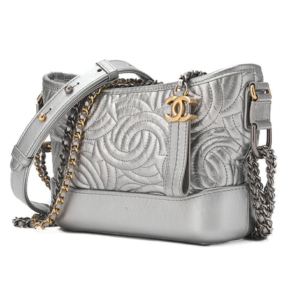 CHANEL Lambskin Gabrielle de Chanel Chain Shoulder Silver Silver X  Gold-Tone Hardware, Pre-Owned