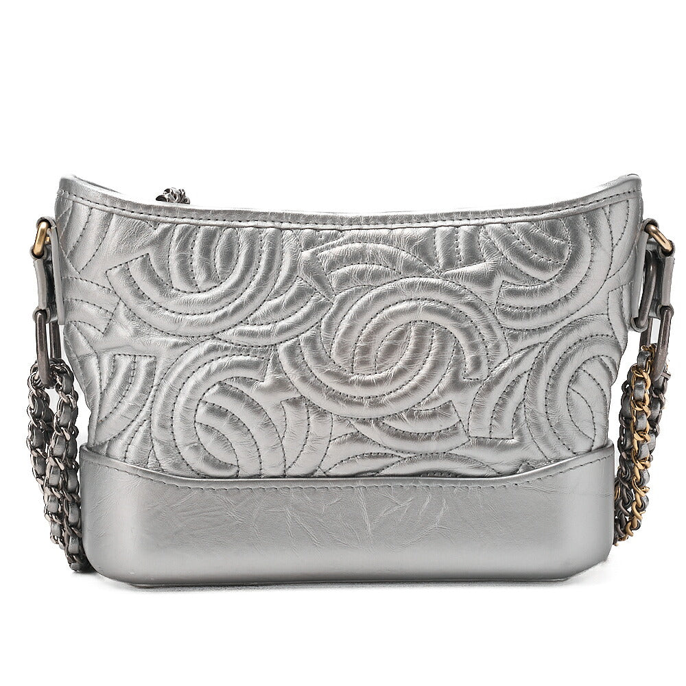 CHANEL Lambskin Gabrielle de Chanel Chain Shoulder Silver Silver X  Gold-Tone Hardware, Pre-Owned