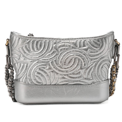 CHANEL Lambskin Gabrielle de Chanel Chain Shoulder Silver Silver X  Gold-Tone Hardware, Pre-Owned
