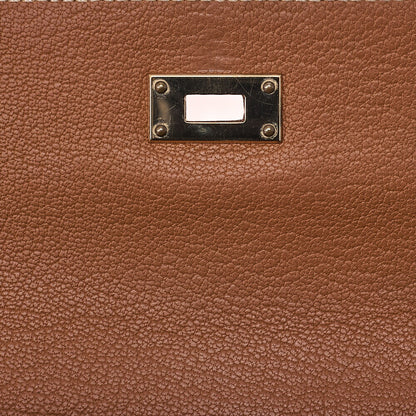 HERMES Kelly Wallet Tri-fold Long Wallet Epson Rose Azale x Gold Gold -Tone Hardware, Pre-Owned