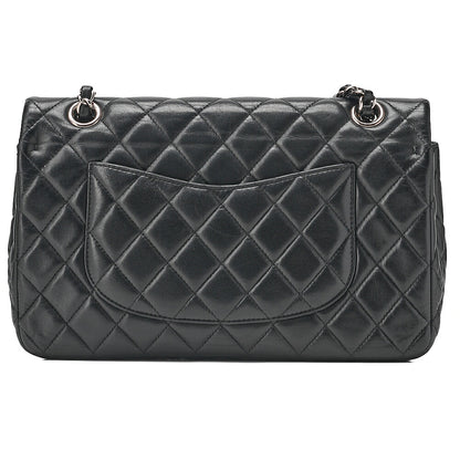 CHANEL Lambskin Matelasse Valentine's Day Single Flap Chain Shoulder Black Silver-Tone Hardware, Pre-Owned