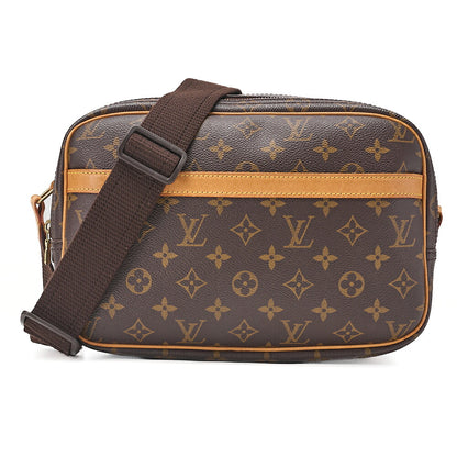 LOUIS VUITTON Louis Vuitton Monogram Reporter PM Shoulder Bag Monogram Brown Gold-Tone Hardware, Pre-Owned