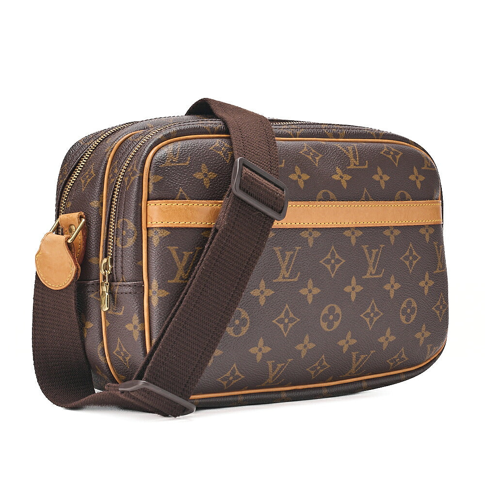 LOUIS VUITTON Louis Vuitton Monogram Reporter PM Shoulder Bag Monogram Brown Gold-Tone Hardware, Pre-Owned