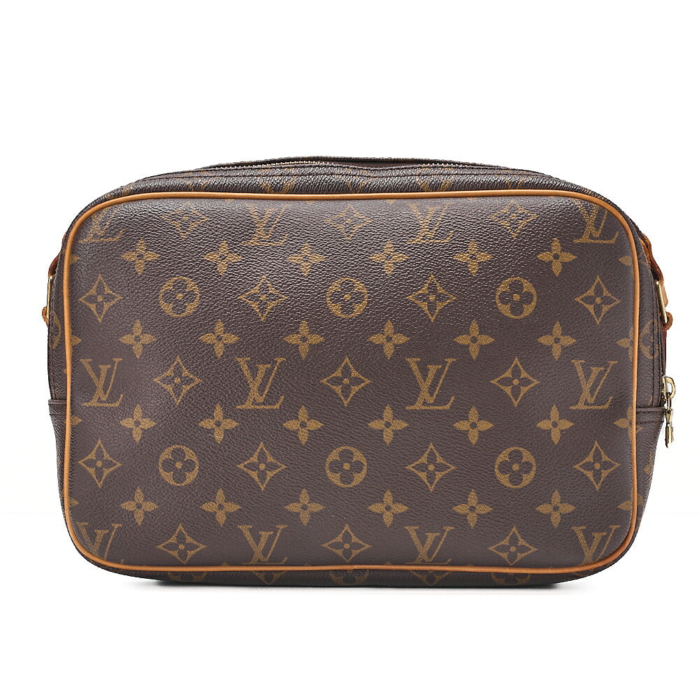 LOUIS VUITTON Louis Vuitton Monogram Reporter PM Shoulder Bag Monogram Brown Gold-Tone Hardware, Pre-Owned