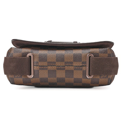 LOUIS VUITTON Louis Vuitton Damier Brooklyn PM Shoulder Bag N51210 Brown Gold-Tone Hardware, Pre-Owned