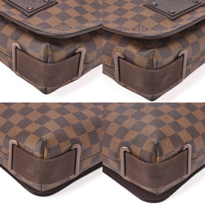 LOUIS VUITTON Louis Vuitton Damier Brooklyn PM Shoulder Bag N51210 Brown Gold-Tone Hardware, Pre-Owned