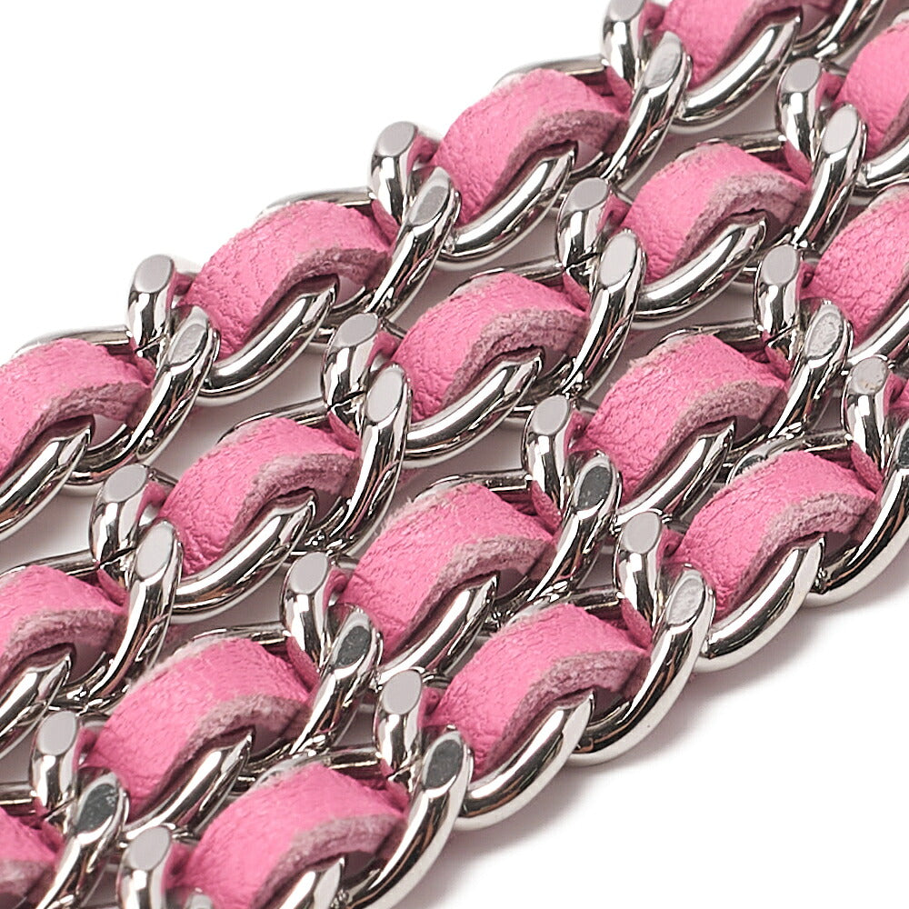 CHANEL Matelasse Chain Wallet Lambskin Pink Silver-Tone Hardware, Pre-Owned