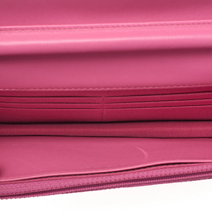CHANEL Matelasse Chain Wallet Lambskin Pink Silver-Tone Hardware, Pre-Owned