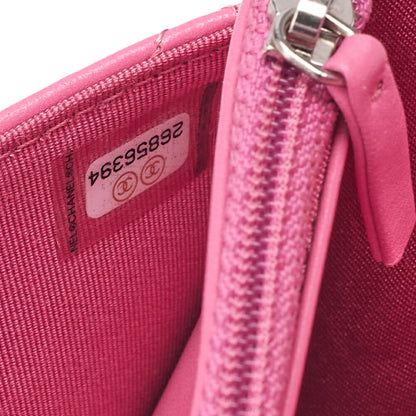 CHANEL Matelasse Chain Wallet Lambskin Pink Silver-Tone Hardware, Pre-Owned