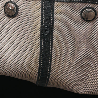 Hermes Hermes Garden Party PM Tote Bag Toe Toile Ash Coating Gray Silver-Tone Hardware, Pre-Owned