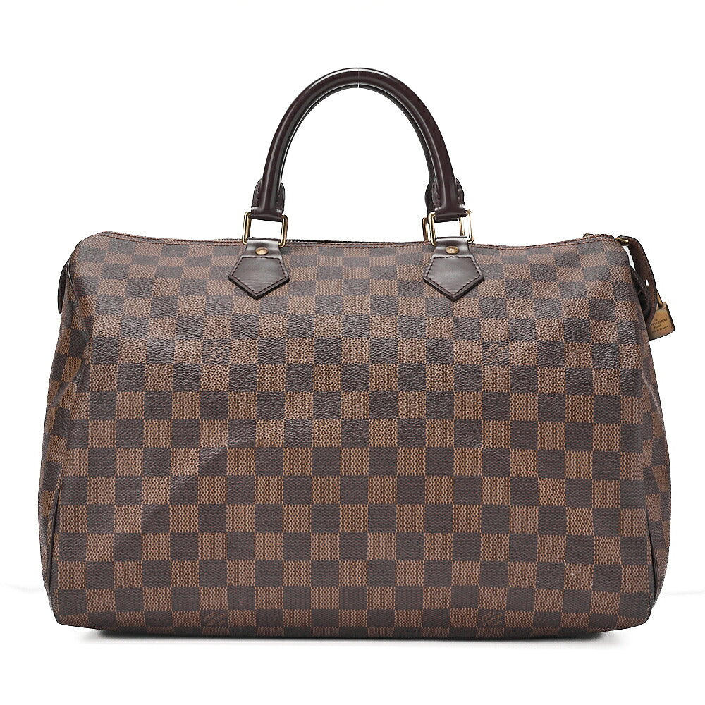LOUIS VUITTON Louis Vuitton Damier Speedy 35 Handbag N41523 Brown Gold-Tone Hardware, Pre-Owned