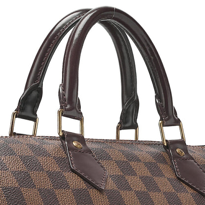 LOUIS VUITTON Louis Vuitton Damier Speedy 35 Handbag N41523 Brown Gold-Tone Hardware, Pre-Owned