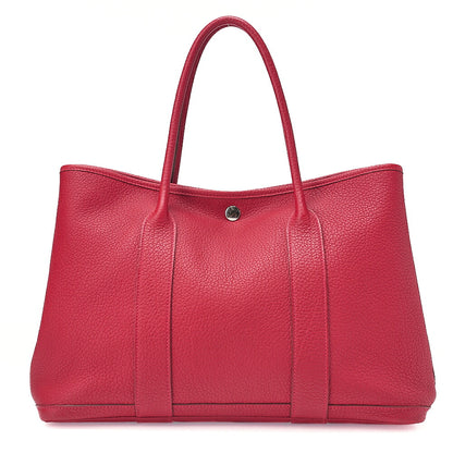 Hermes Hermes Garden Party PM Negonda Tote Bag Rouge Piman Silver -Tone Hardware, Pre-Owned