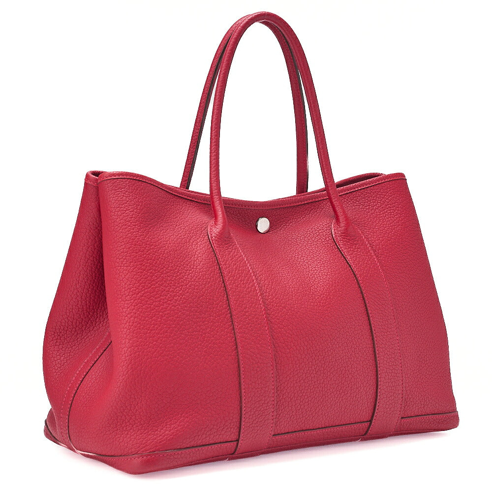 Hermes Hermes Garden Party PM Negonda Tote Bag Rouge Piman Silver -Tone Hardware, Pre-Owned