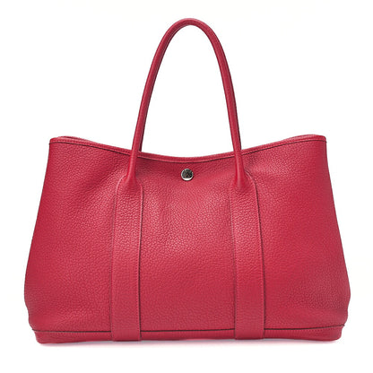 Hermes Hermes Garden Party PM Negonda Tote Bag Rouge Piman Silver -Tone Hardware, Pre-Owned