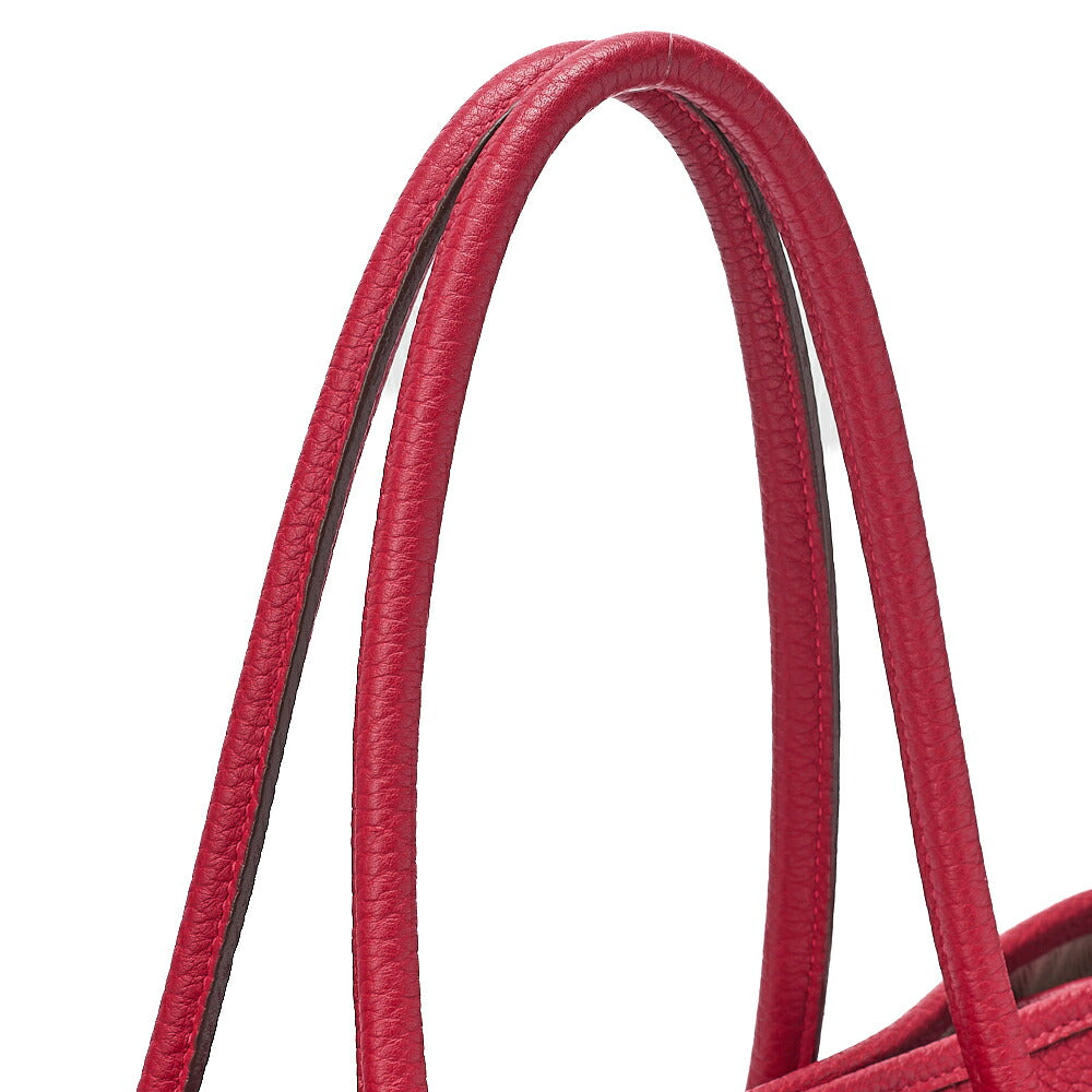 Hermes Hermes Garden Party PM Negonda Tote Bag Rouge Piman Silver -Tone Hardware, Pre-Owned