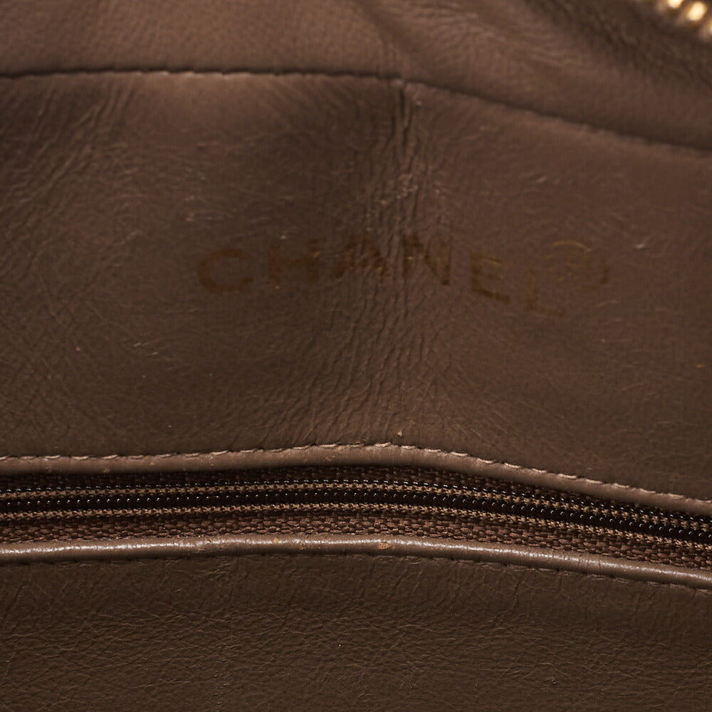 CHANEL Mademoiselle DecaCoco Turn Lock Caviar Skin Chain Shoulder Bag with Ball Charm Brown Gold-Tone Hardware, Pre-Owned