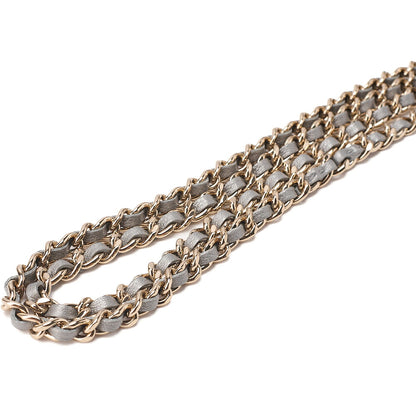 CHANEL Chanel Matelasse Coco Mark Chain Wallet Lambskin Silver Gold-Tone Hardware, Pre-Owned