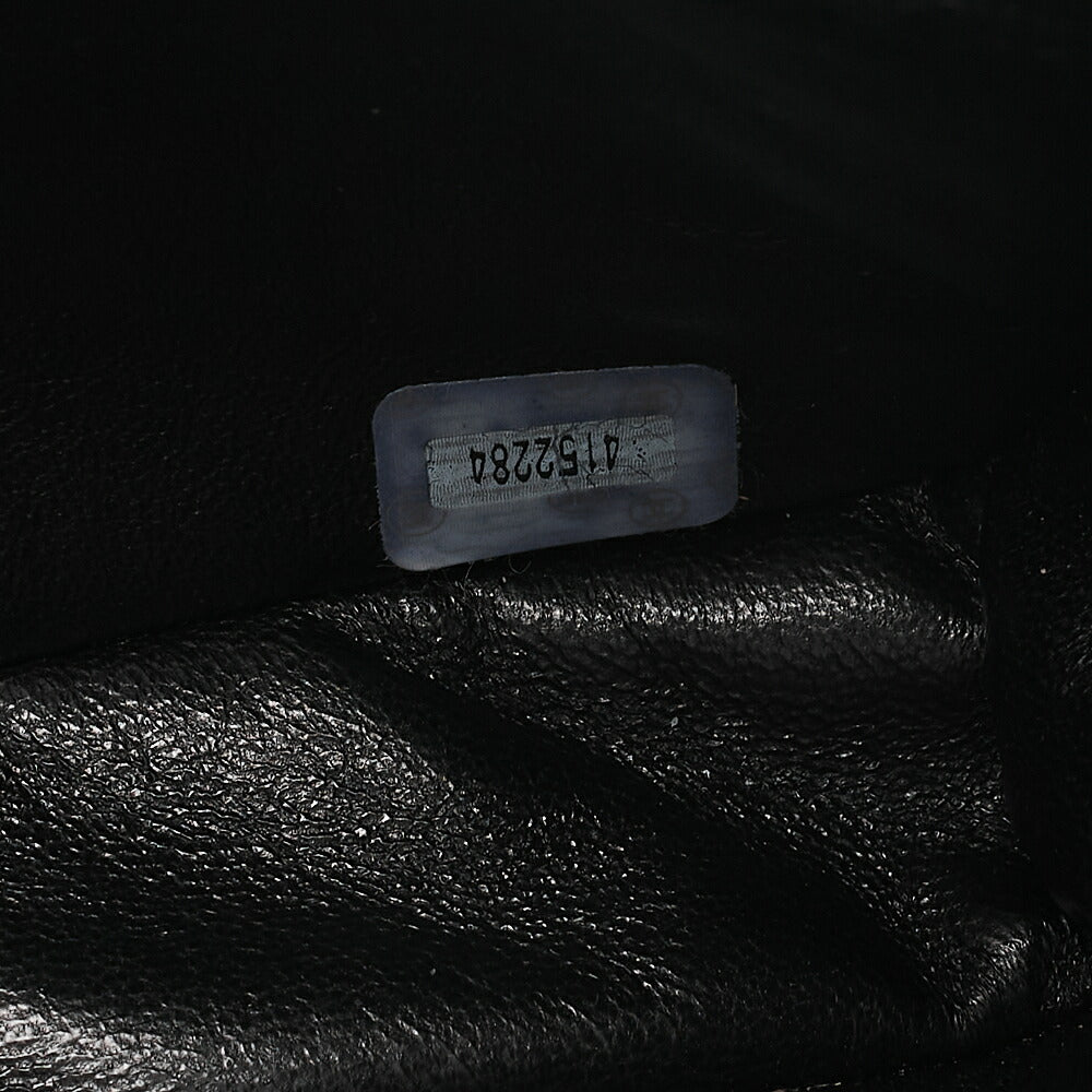 CHANEL Lambskin Matelasse Double Face 30cm Chain Shoulder Black Gold-Tone Hardware, Pre-Owned