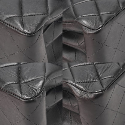 CHANEL Lambskin Matelasse Double Face 30cm Chain Shoulder Black Gold-Tone Hardware, Pre-Owned