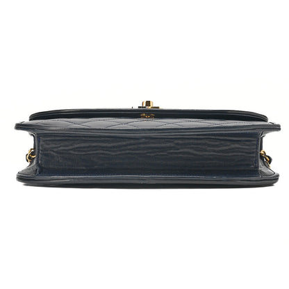 CHANEL Lamb Matelasse Paris Limited Chain Shoulder Navy Gold x Silver-Tone Hardware, Pre-Owned