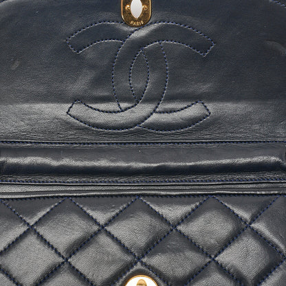 CHANEL Lamb Matelasse Paris Limited Chain Shoulder Navy Gold x Silver-Tone Hardware, Pre-Owned