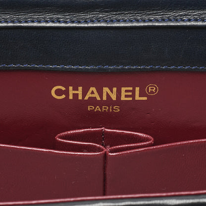 CHANEL Lamb Matelasse Paris Limited Chain Shoulder Navy Gold x Silver-Tone Hardware, Pre-Owned