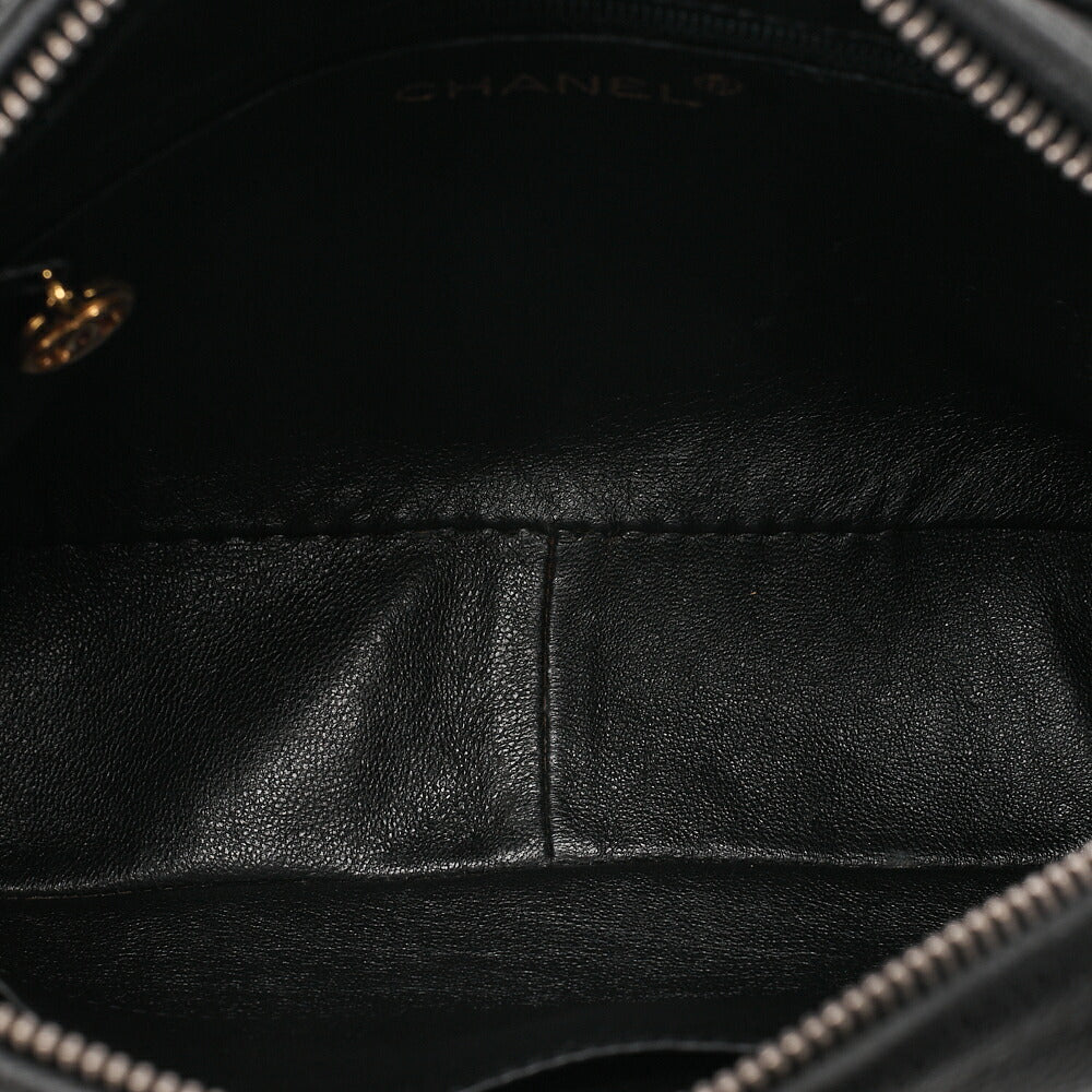 CHANEL Chanel Matelasse Coco Mark with Ball Charm Bijou Chain Shoulder Caviar Skin Black Gold-Tone Hardware, Pre-Owned