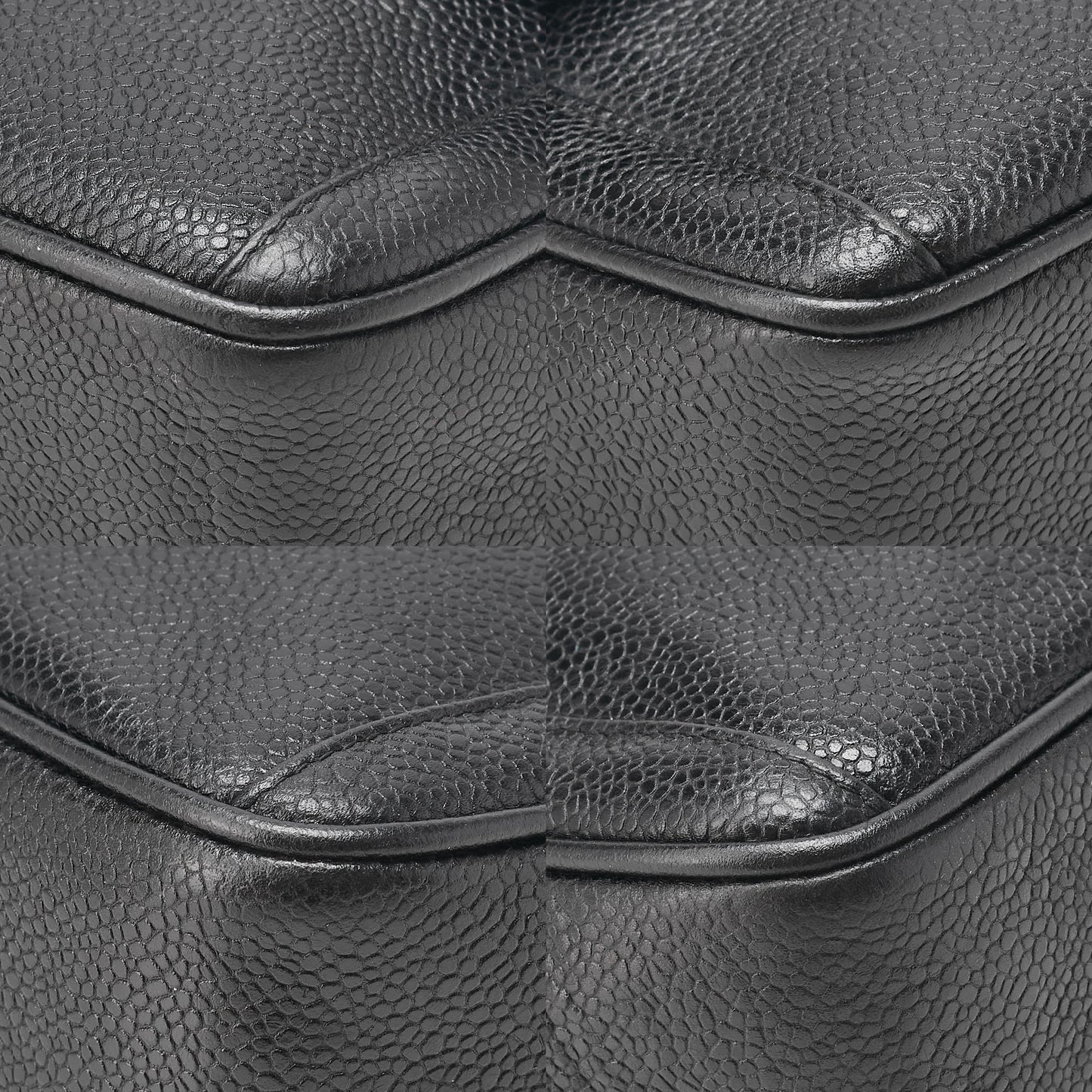 CHANEL Chanel Matelasse Coco Mark with Ball Charm Bijou Chain Shoulder Caviar Skin Black Gold-Tone Hardware, Pre-Owned