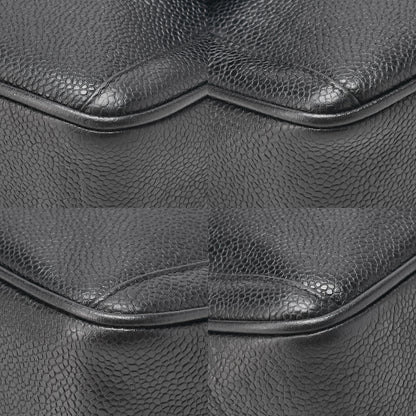 CHANEL Chanel Matelasse Coco Mark with Ball Charm Bijou Chain Shoulder Caviar Skin Black Gold-Tone Hardware, Pre-Owned
