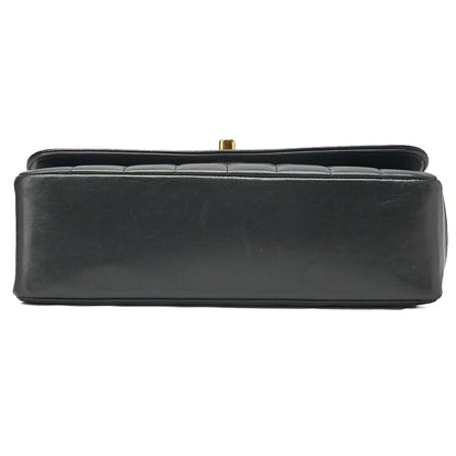 CHANEL Chain Shoulder Bag Mademoiselle Lambskin Turn Lock Black Gold-Tone Hardware, Pre-Owned
