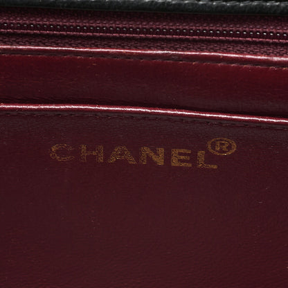 CHANEL Chain Shoulder Bag Mademoiselle Lambskin Turn Lock Black Gold-Tone Hardware, Pre-Owned