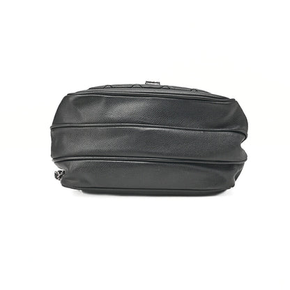 CHANEL Caviar Skin Matelasse 2.55 Lock One Shoulder Black Silver-Tone Hardware, Pre-Owned