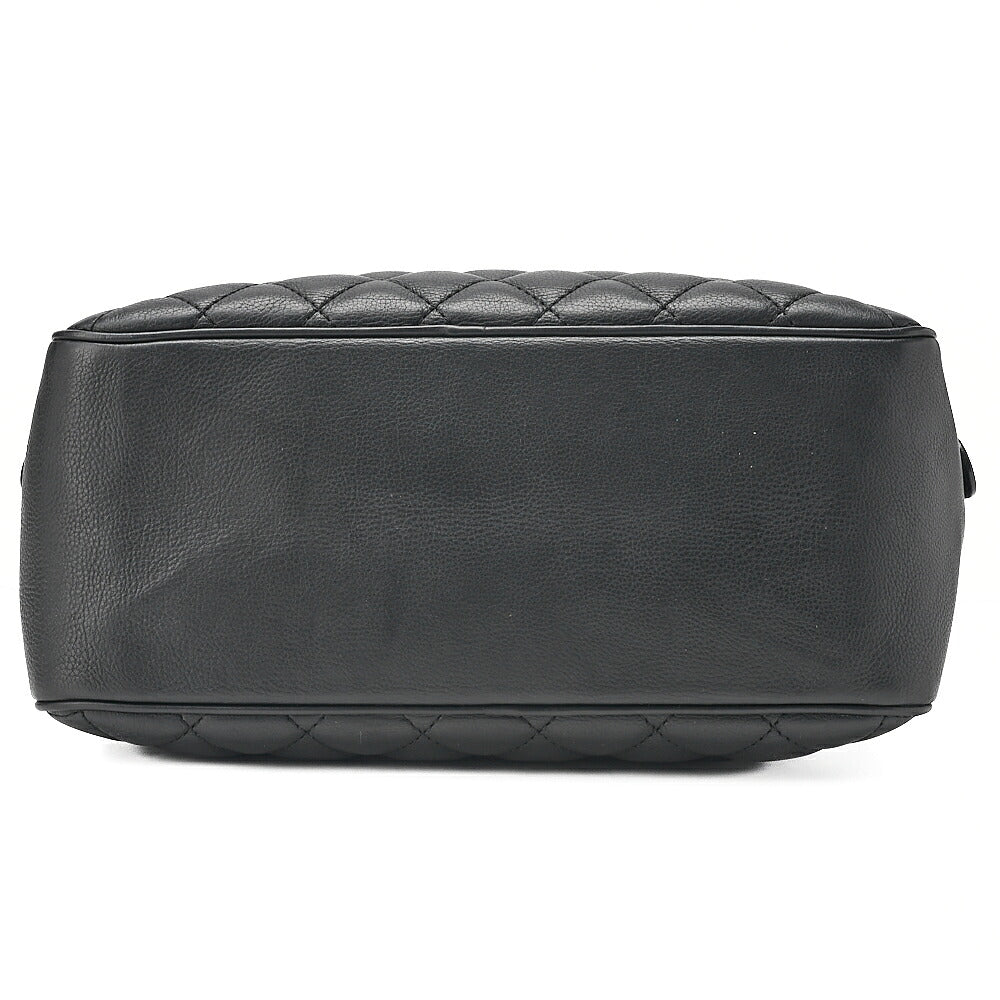 CHANEL Lambskin Matelasse 2-way Handbag Chain Shoulder Lambskin Black Gold-Tone Hardware, Pre-Owned