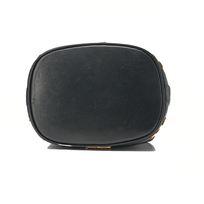 CHANEL Chain Shoulder Bag Triple Coco Lambskin Ball Charm Drawstring Black Gold-Tone Hardware, Pre-Owned